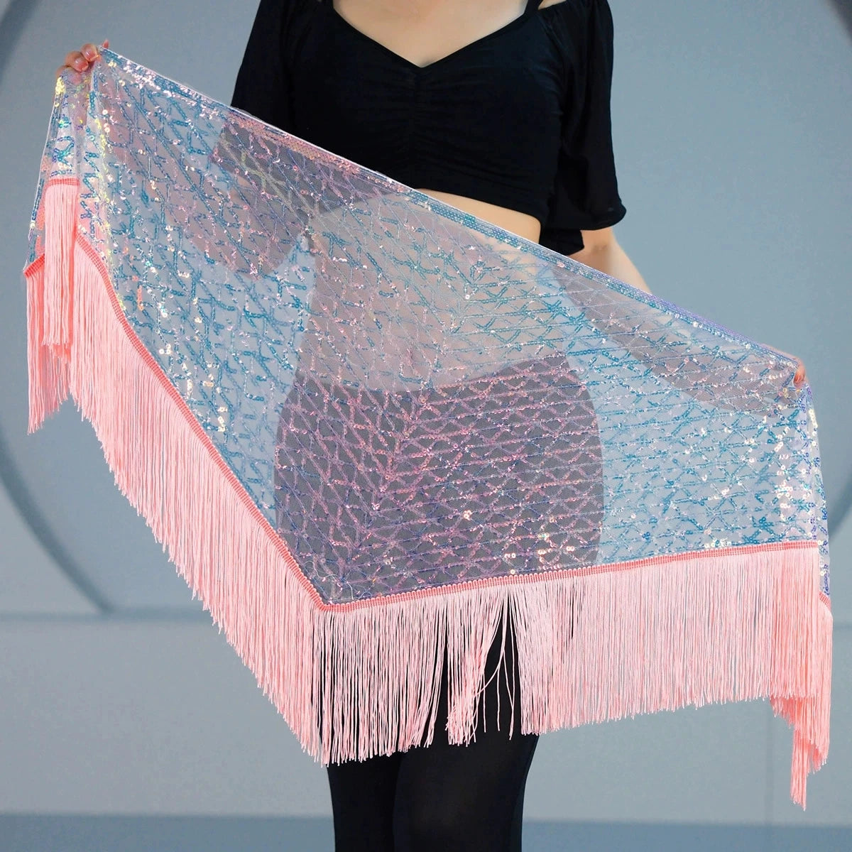 Sequin Triangle Hip Scarf | Fringe Belt | 8 Colors
