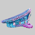 Sparkly Rhinestone Sequin Performance Hat — Statement Headpiece