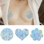 Holographic Glitter Nipple Pasties | 5 Pairs | Multi-Shape