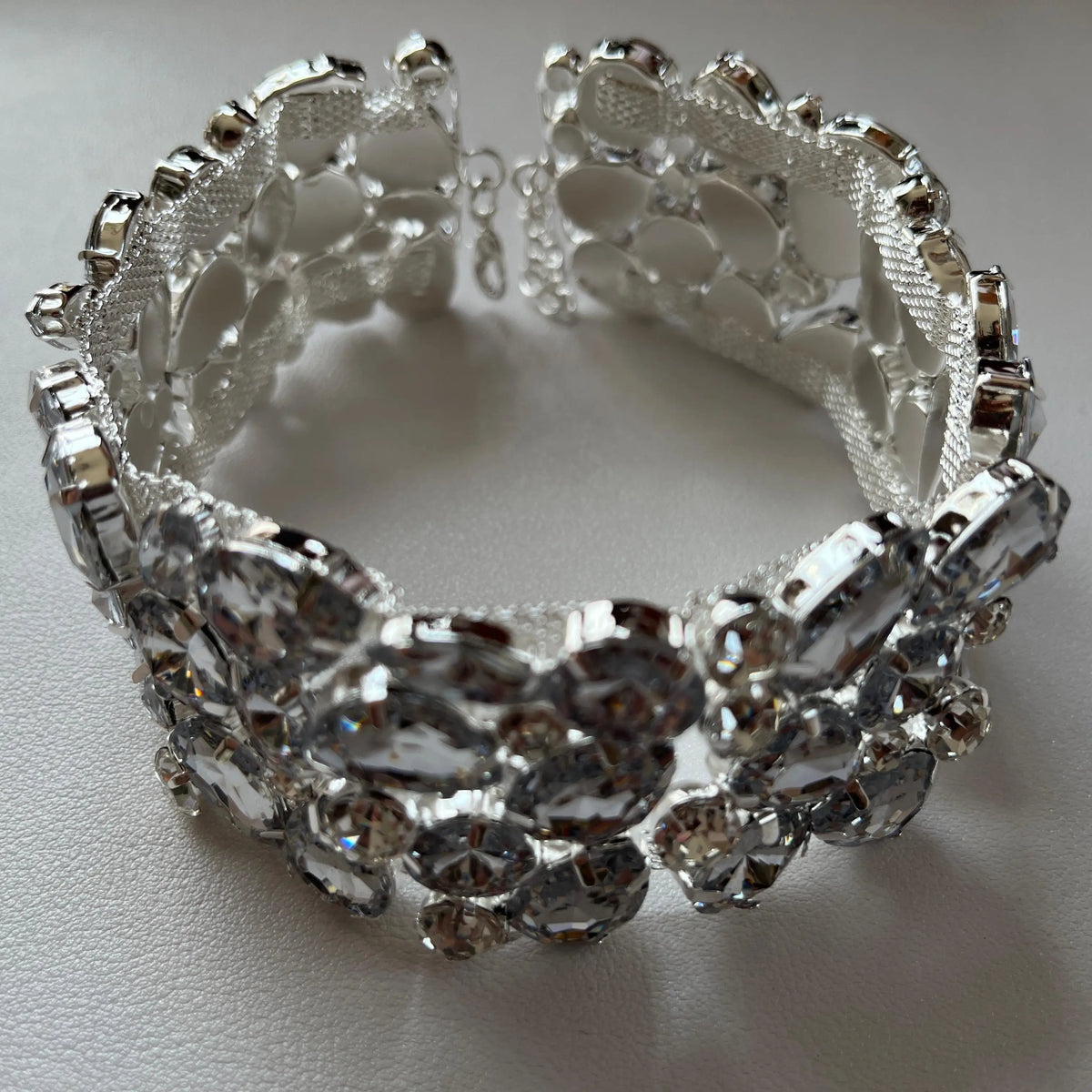 Rhinestone Choker | Wide Teardrop Collar