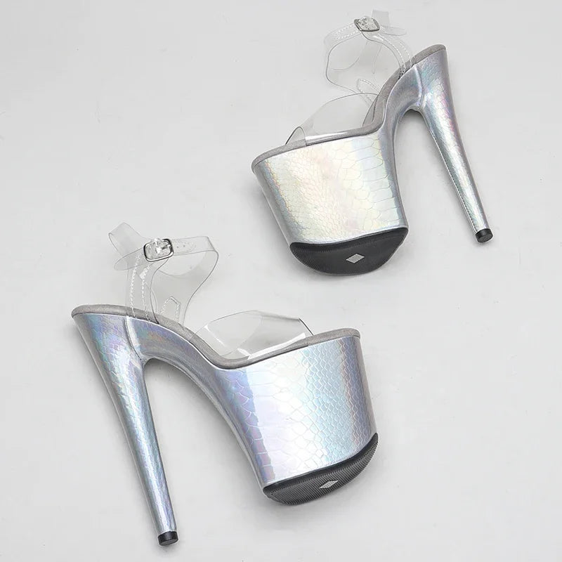 8-Inch Snake Print Platform Sandals - High Heel Performance Shoes