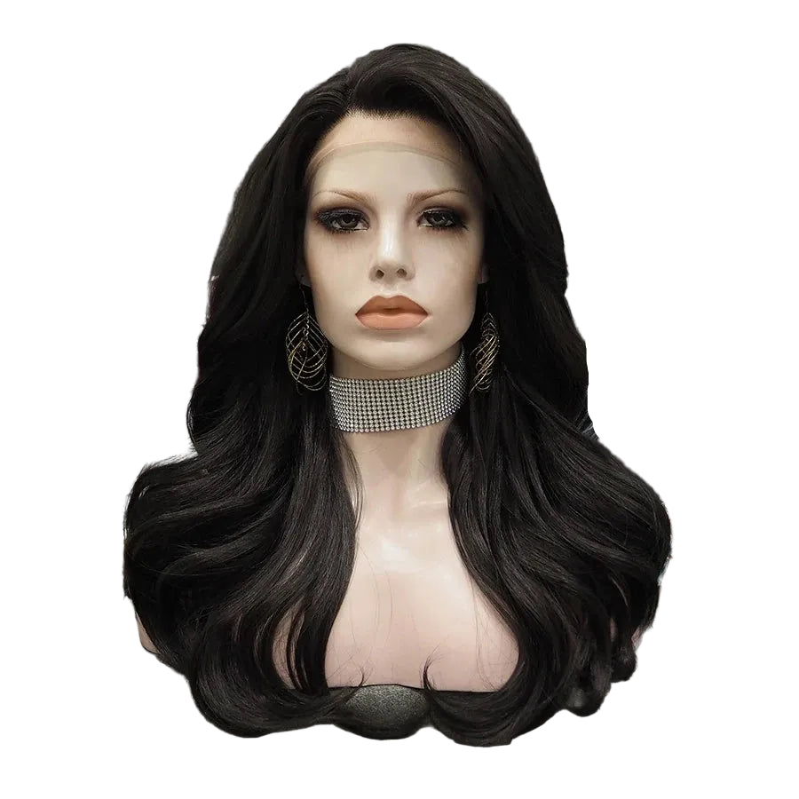 20" Natural Black Body Wave Lace Front Wig – Stage Ready