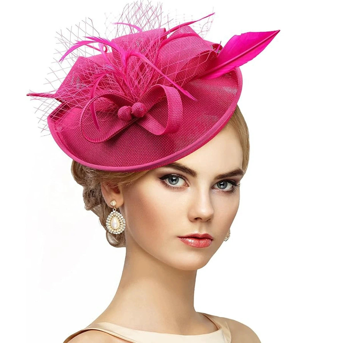Floral Sinamay Fascinator Hat | Bridal & Race Day | 14 Colors