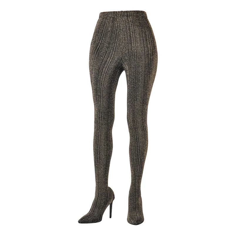 Waist-High Sock Boots | Platform Heel