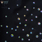 Rhinestone Drill Safety Shorts | Dance Under-Shorts | Skin & Black | M–L