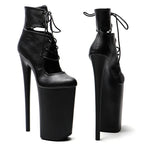 10-Inch Matte Platform Ankle Boots | Lace-Up