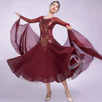 Ballroom Dance Dress | Sequin Glitter Mesh | S-3XL