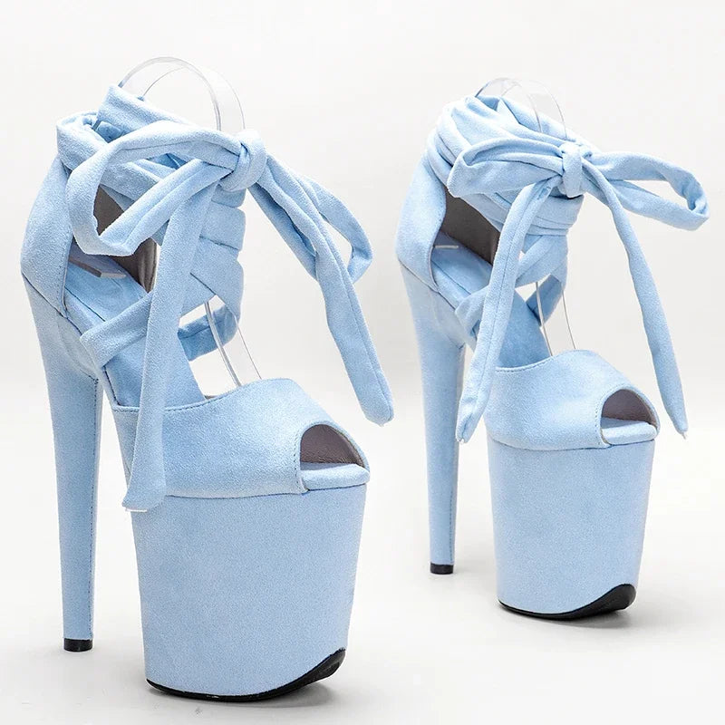 8-Inch Suede Platform Sandals