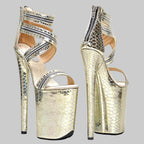 9-Inch Open Toe Platform Heels - Sexy Pole Dance Sandals