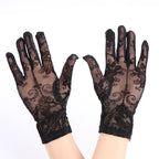Black Lace Gloves | Rose & Cross