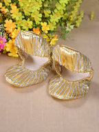 Sequin Belly Dance Slippers | Flat Soft Sole | Gold & Silver