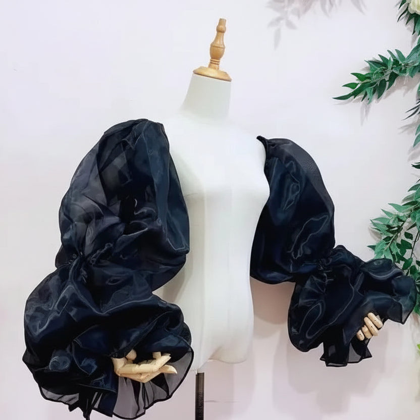 Puffy Organza Detachable Sleeves | Pageant & Bridal Accessory