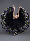 Floral Print Flamenco Skirt | 180–720° Swing | 7 Lengths