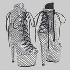 17CM Platform Ankle Boots - 7 Inch High Heel Pole Dance Boots