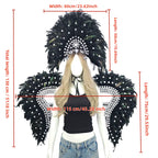 Feather Headdress & Wings Set - Carnival Stage Costume