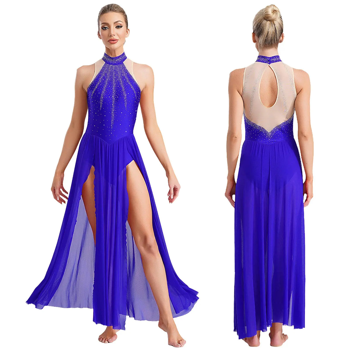 Lyrical Dance Dress | Split Mesh Skirt