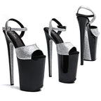 23cm Glitter Platform Sandals - Trendy Fashion Party Dance Heels