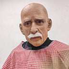 Elderly Character Mask | White Moustache