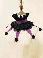 Jester Clown Ruff Collar | Pom-Pom & Star Tips | 12 Colors