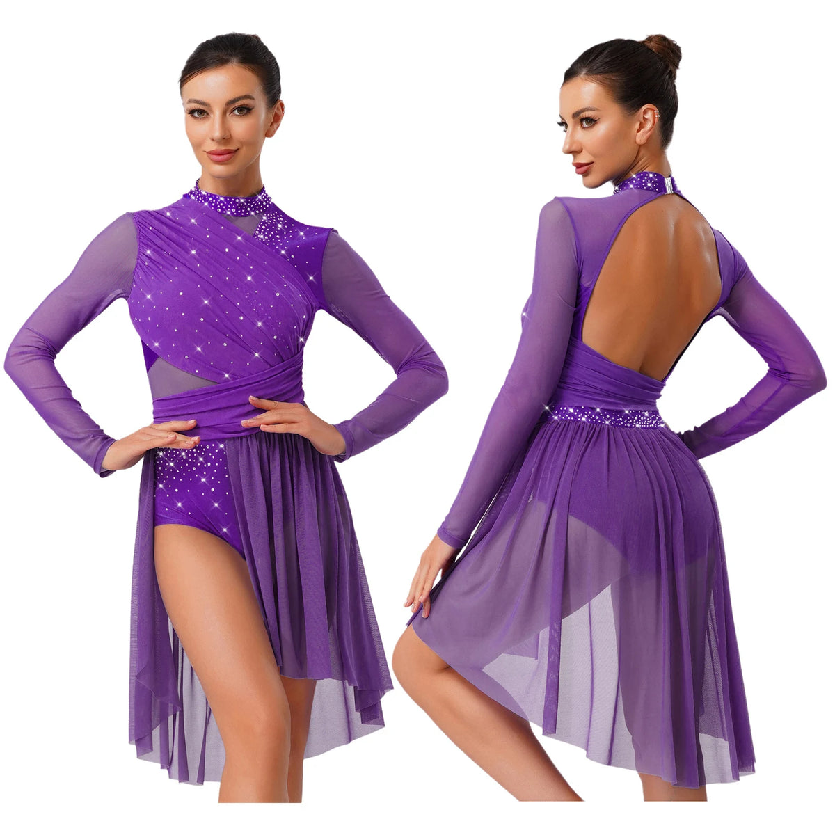 Lyrical Dance Dress | Rhinestone Open Back