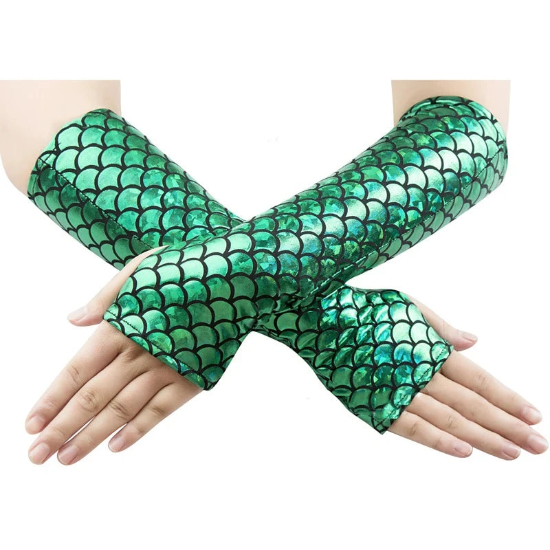 Mermaid Scale Arm Gloves | Fingerless