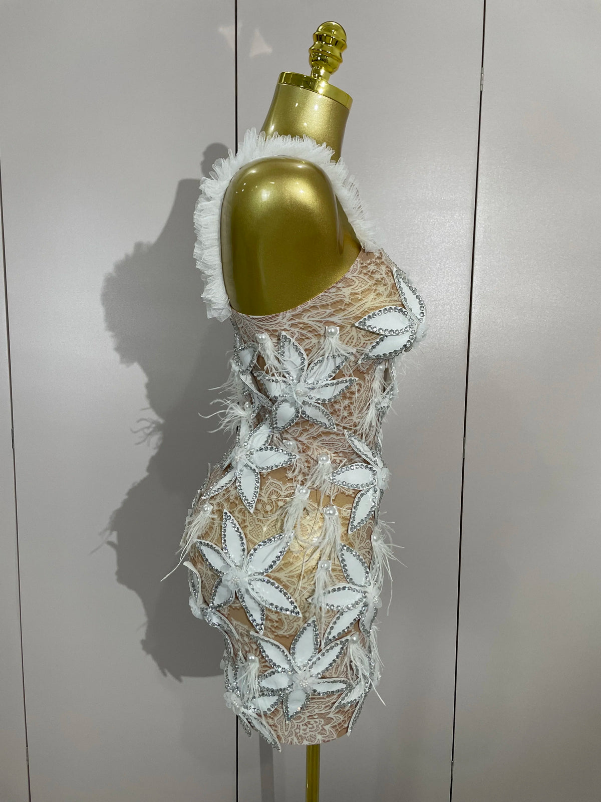 3D Floral Petal Mini Dress | Sweetheart | Pageant