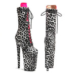 9-Inch Leopard Print Ankle Boots - High Heel Performance Boots