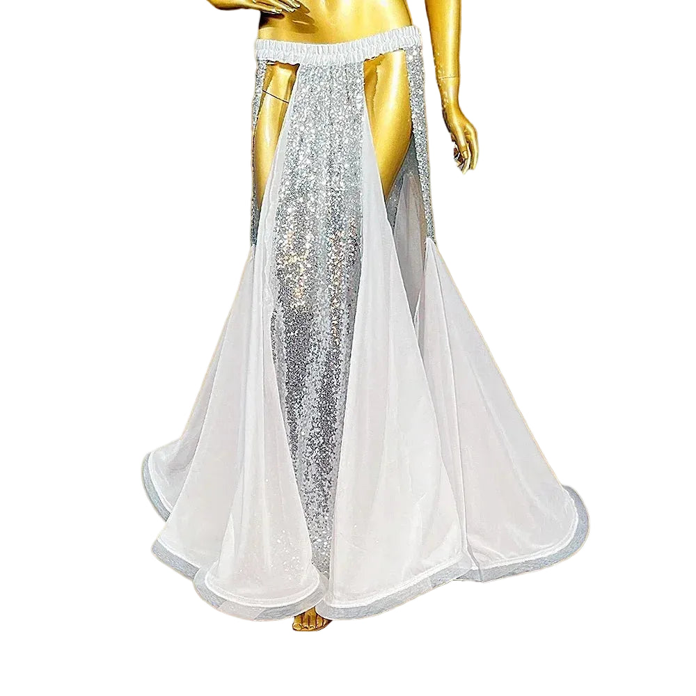 Belly Dance Skirt | Sequin Slit Panels