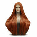 30" Ginger Orange Straight Lace Front Wig – Mixed Color