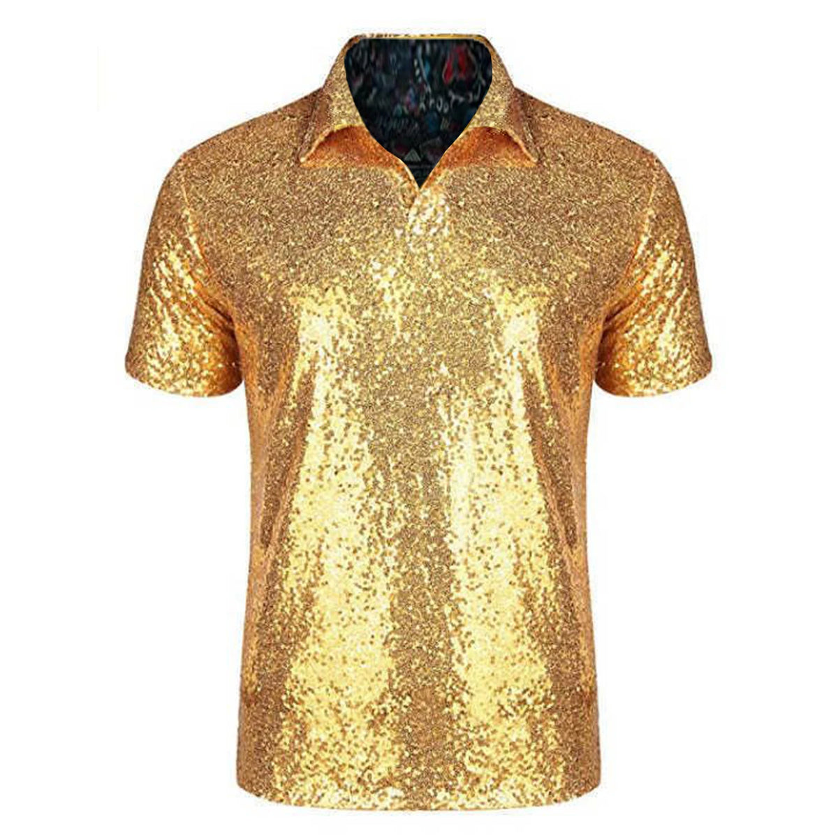 Men's Sequin Polo Shirt | Short Sleeve | Stage