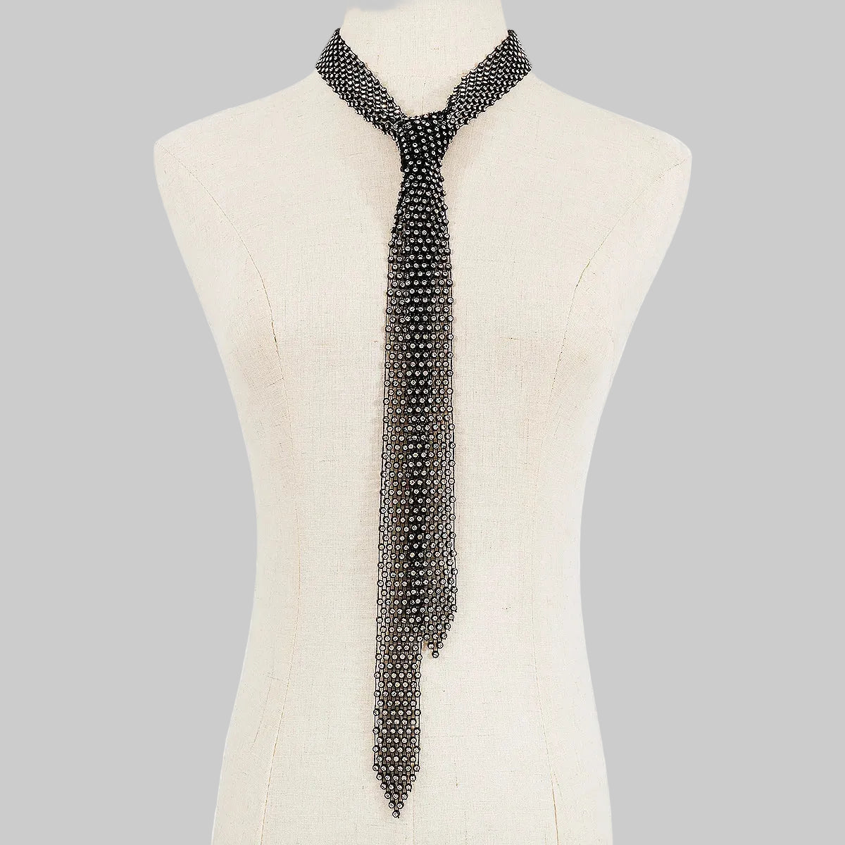 Rhinestone Fishnet Scarf - Sparkly Mesh Shawl Accessory