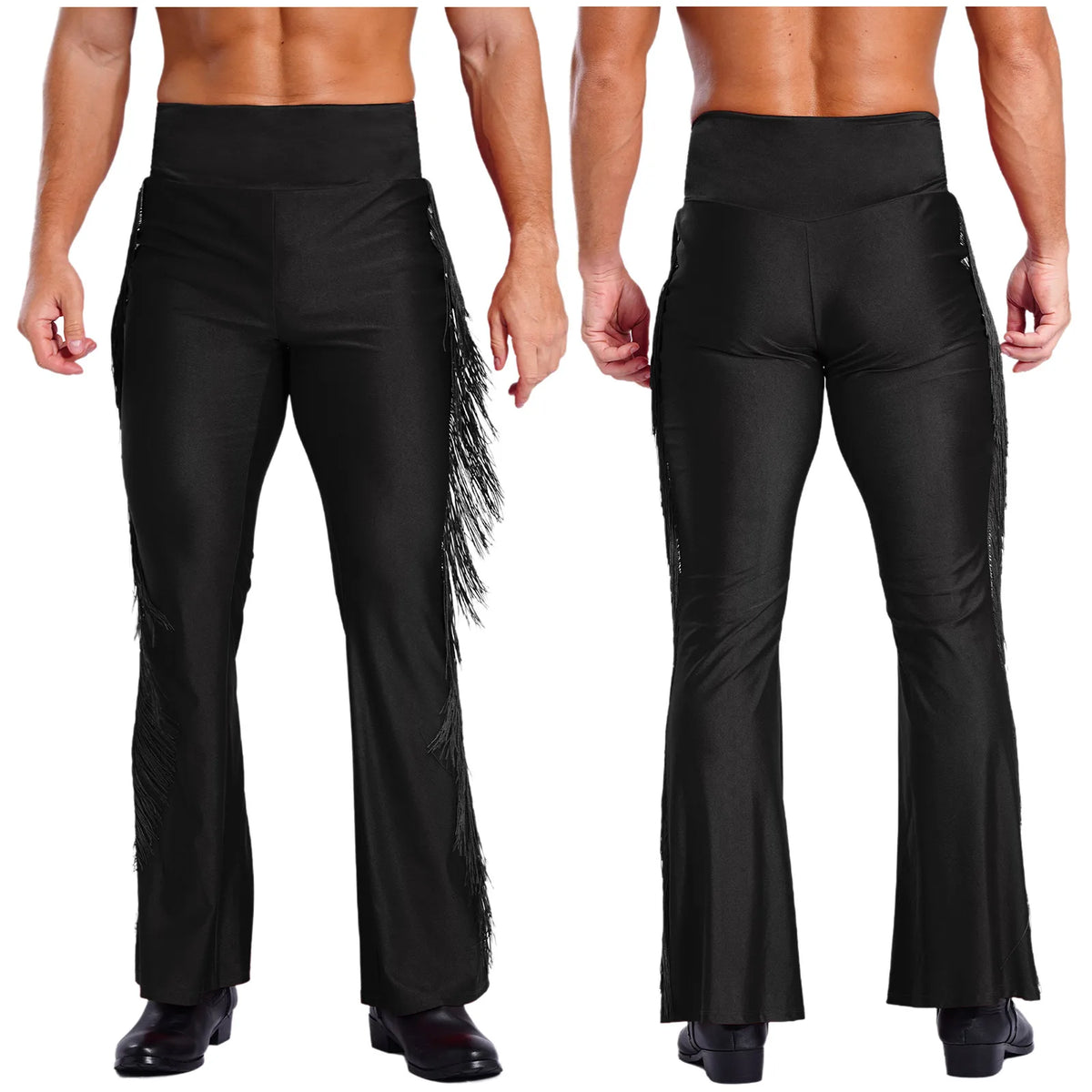 Men's Fringe Pants | High-Waist Flares