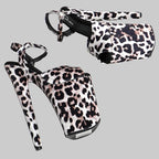 Leopard Print Platform Heels - 9-Inch Suede Sandals for Pole Dance & Performance