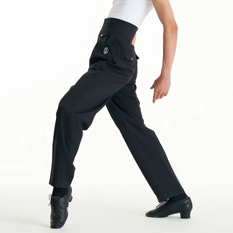 Men’s Latin Dance Pants | Pleated Waist