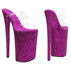 10-Inch Transparent Platform Sandals - Exotic Dance Heels