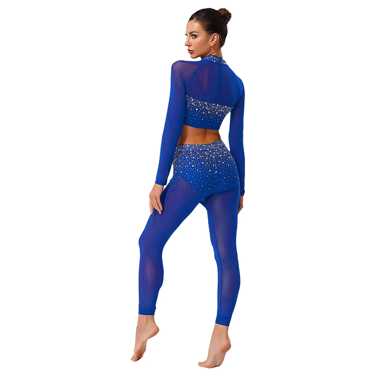 Prism Rhinestone Crop Top and Leggings Set