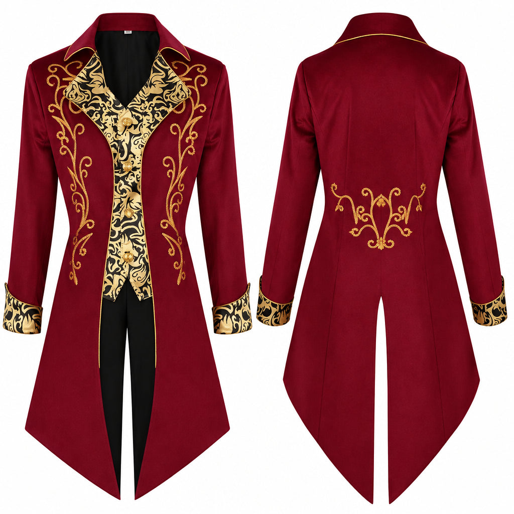Steampunk Tailcoat | Gold Embroidery