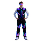 LED Robot Performance Suit | RF Color Control | 4-Hour Glow | M–4XL