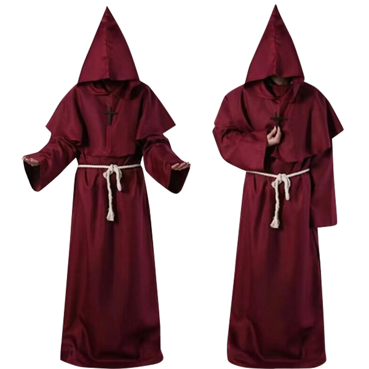 Hooded Monk Robe | Medieval Stagewear