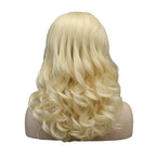 #613 Platinum Blonde Lace Front Wig | Natural Wavy Synthetic | 16 Inches