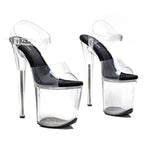 8-Inch Clear Platform Heels - Pole Dance Shoes