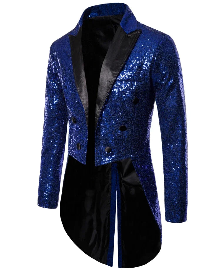 Sequin Tailcoat | Contrast Lapels