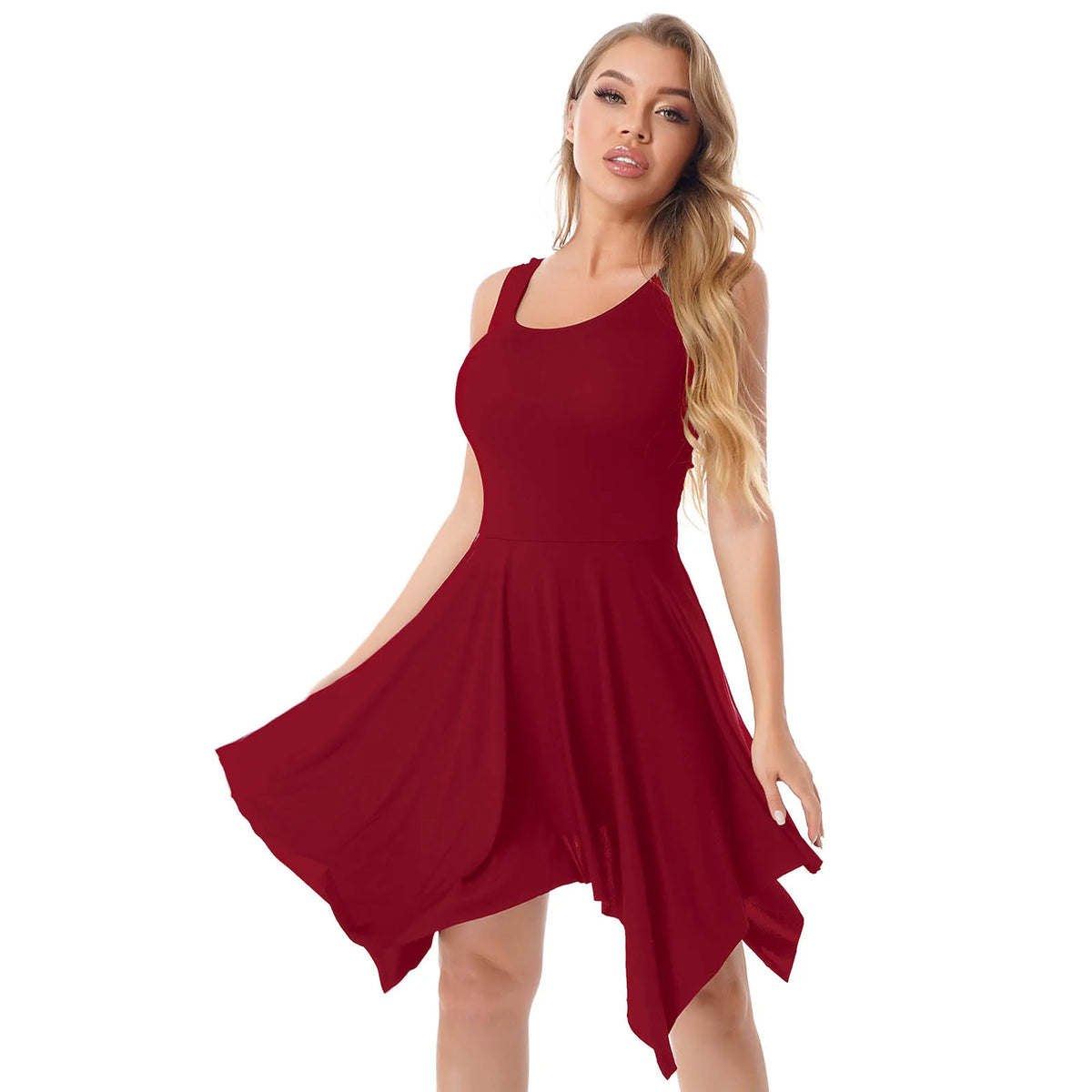 Chiffon Lyrical Dance Dress | Cut-Out Back | Front Slit Skirt