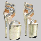 9-Inch Open Toe Platform Heels - Sexy Pole Dance Sandals