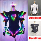 LED Light-Up Rave Dress | RGB Glow Jumpsuit | Festival Women