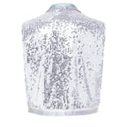 Men's Sequin Vest | Metallic Fringe