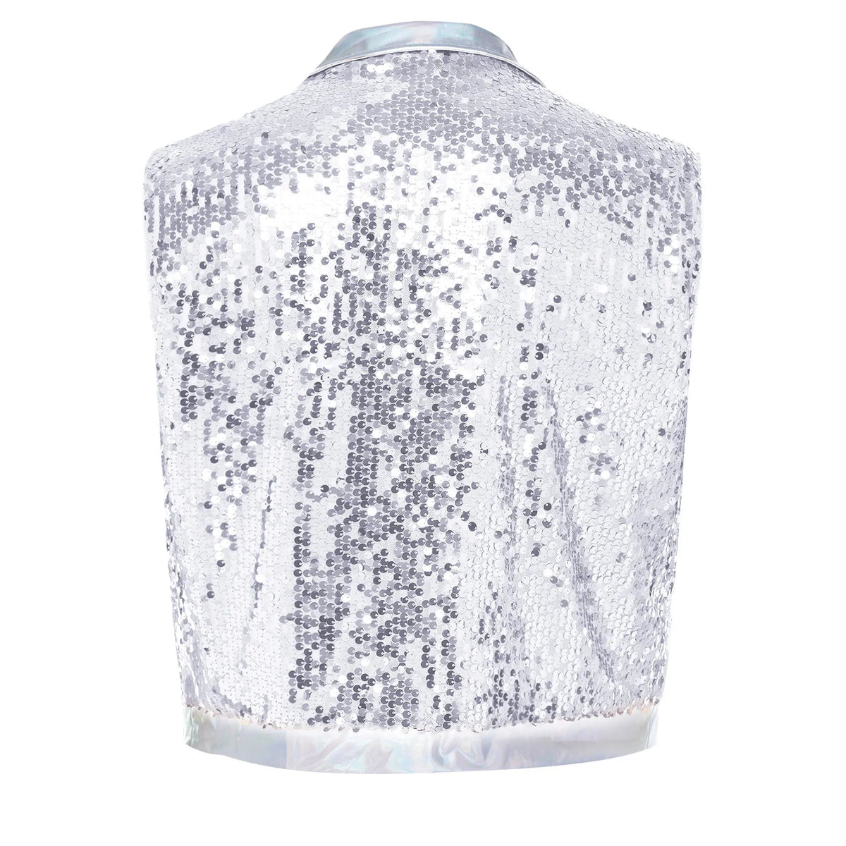 Men's Sequin Vest | Metallic Fringe