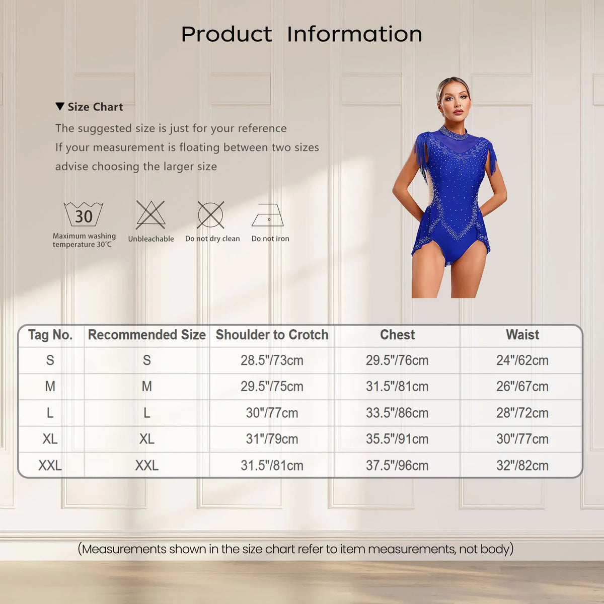 Dance Leotard | Rhinestone Fringe & Mesh