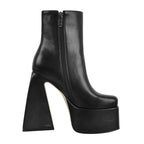 Square Toe Platform Ankle Boots | Chunky Heel | 6 Colors | Sizes 5–15