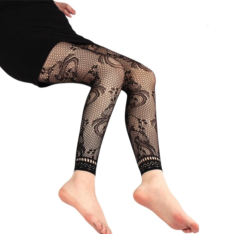Colored Fishnet Footless Tights | High Waist Leggings | One Size